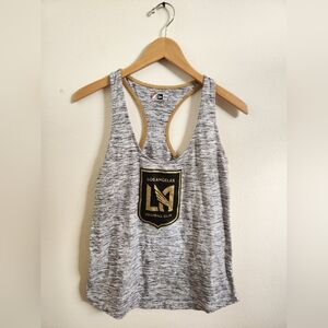 New Era Women's Los Angeles Football Club LAFC Racerback Tank Top‎ Gray Medium